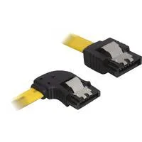 SATA Kabel gerade > nach links gewinkelt gelb, 30cm