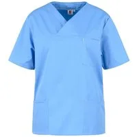 BEB Schlupfbluse beb Basic Schlupfkasack Unisex Kurzarm Hellblau