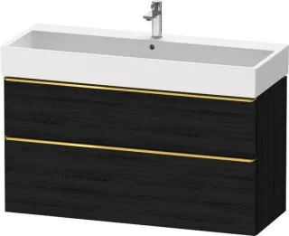 Duravit D-Neo Waschtischunterbau wandhängend Eiche Schwarz Matt 1184x442x625 mm - DE4375034160000 DE4375034160000