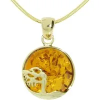 OSTSEE-SCHMUCK Kette mit Anhänger Ostsee-Schmuck Kette mit Anhänger Windflüchter 16 mm (2-tlg)
