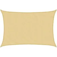 vidaXL Sonnensegel Sonnensegel Sandfarbe 3x2 m 100% Polyester Oxford, (1-tlg)