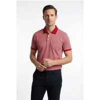 OLYMP Poloshirt Casual Two-Tone Piqué, Seitenschlitzen im Saum