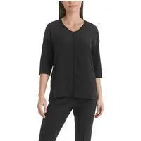 Marc Cain Langarmbluse "Collection Essential" Premium Damenmode Blusenshirt aus Material-Mix