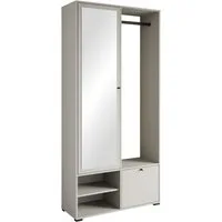 Home affaire Garderobenschrank DINO Kompaktgarderobe, Garderoben-Set DINO Mit Spiegel und Kleiderstange, 90 cm breit, Türanschlag wechselbar