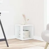 furnicato Beistellschrank Beistelltisch Ecktisch Weiß 33 x 33 x 34,5 cm aus Holzwerkstoff (1-St) Stabiler Eckschrank mit Ablagefläche für das rustikale Wohnzimmer