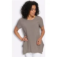 Sieh an! Klassische Bluse Longbluse Kurzarm