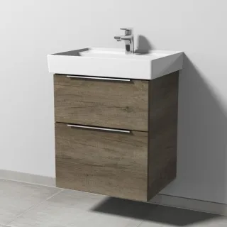 Sanipa 3way Waschtischunterbau zu Villeroy & Boch Collaro Waschtisch mit 2 Auszügen, Eiche-Nebraska UM83337