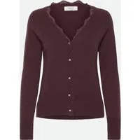 rosemunde Cardigan Laica lace cardigan mit Wolle und Kaschmir mit V-Ausschnitt und Spitzenkante, langen Ärmeln, Kaschmiranteil