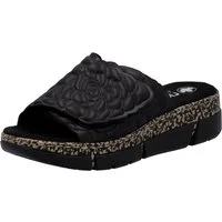 Rieker Pantolette Sommerschuh, Klettschuh, Hausschuh, Plateau, mit Klettverschluss
