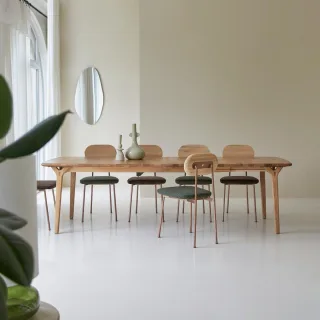 Ausziehtisch Clara aus massivem Eichenholz 180 x 95