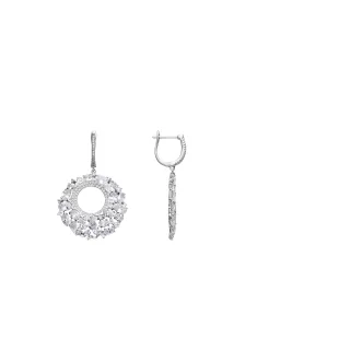 Luxenter Ohrringe aus 925er Sterlingsilber und Zirkonia mit Rhodiumbeschichtung – Kromwa