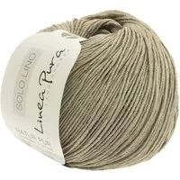 LANA GROSSA SOLO LINO Linea Pura Häkelwolle, 120 m (Leinengarn aus 80 Prozent recycelten Fasern), 50 g