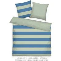 TOM TAILOR HOME Bettwäsche BOLD STRIPES in Gr. 135x200cm, 155x220cm oder 200x220cm, Renforcé, 3 teilig, new bedroom, mit farbigem Markenreißverschluss