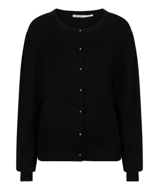 Esqualo - Cardigan mit Puffärmeln schwarz - Gr. - XL