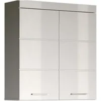 trendteam Hängeschrank Badezimmerschrank Oberschrank Badmöbel Weiß Hochglanz 73 x 77 x 23 cm