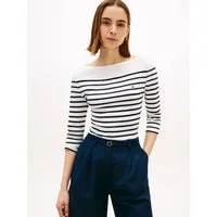 Tommy Hilfiger 3/4-Arm-Shirt NEW CODY SLIM BOAT-NECK mit Logostickerei