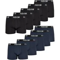 ADAM JEANS Boxershorts Herren Boxershorts aus extra weicher 100% Baumwolle Trunks Men Boxer-1 (10-St., 2er Set, 6er Set, 8er Set, 10er Set, 12er Set) Boxershorts Herren Boxer Shorts Männer Unterhosen Trunks Underwear