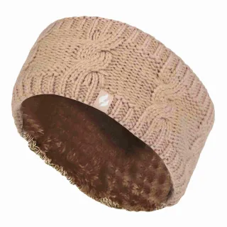 Damen Kabelstrick Fleecegefütterter Thermo Winter Ohrwärmer Stirnband