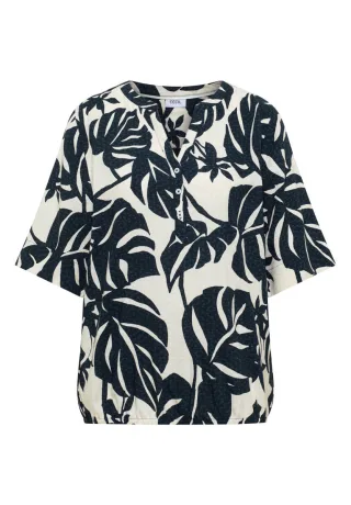 Cecil - Gemusterte Bluse beige - Gr. - XS