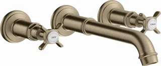 Hansgrohe 3-Loch Waschtischarmatur Axor Montreux Wand Fertigset brushed nickel, 16532820 16532820