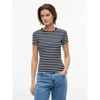 Tommy Jeans Kurzarmshirt TJW SLIM ESSENTIAL RIB SS EXT mit gerippter Struktur
