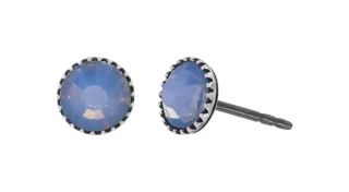 konplott - Ohrstecker - Black Jack blau