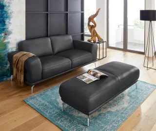 W.SCHILLIG 2-Sitzer "montanaa" mit Metallfüßen in Chrom glänzend, Breite 192 cm