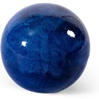 Teramico Gartenfigur Gartenkugel Keramik 28cm Blau