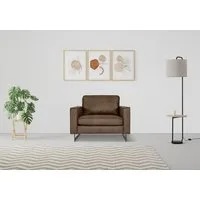Home affaire Loveseat Pinto 105 cm, Cord, Chenille, Lederoptik, mit Keder, Metallfüßen und auch in Cord Bezug erhältlich