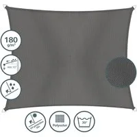 Windhager Sonnensegel Cannes, Rechteckiges Segel zur Beschattung von Terrasse, Balkon, (1-tlg), Sonnenschutz für den Garten, 4 x 5 m, anthrazit