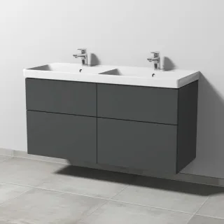 Sanipa 3way Waschtischunterbau zu Villeroy & Boch Avento Waschtisch mit 4 Auszügen, Anthrazit-Matt SM62522