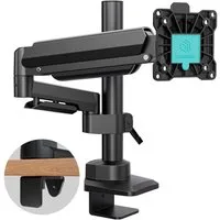 ONKRON Monitor-Halterung 17-42 Zoll, bis 15 kg, VESA 75x75-100x100, G70-B, (bis 42 Zoll, neigbar, schwenkbar, drehbar, Gasdruckfeder, Kabelmanagement)