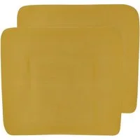 Meyco Baby Wickelauflagenbezug Honey Gold (100% Baumwolle, 2-tlg., 75x85cm - 2-pack), 75x85cm - 2-pack