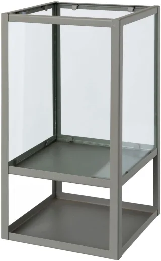 Creativ home Windlicht "STAGES, Stumpenkerzenhalter aus Metall und Glas" Kerzenhalter mit 2 Ebenen, im modernen Stil, individuell dekorierbar