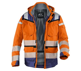 KÜBLER REFLECTIQ Wetterjacke SYMPATEX® PSA 2 warnorange/dunkelblau S - 1307 8332-3748-S