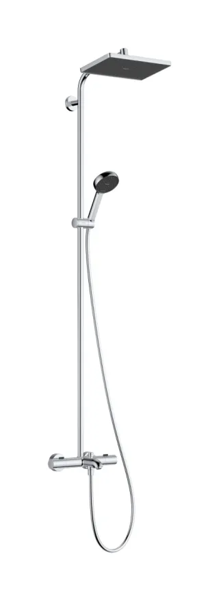 Hansgrohe Activera Q Showerpipe 290/180 1jet EcoSmart mit Wannenthermostat Ecostat chrom,28753000 28753000