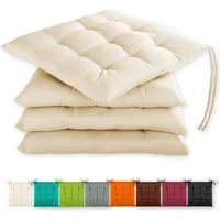 Gräfenstayn Stuhlkissen Sitzkissen 40x40cm Haltebänder Indoor Outdoor, robustes Sitzkissen für Indoor & Outdoor, mit Haltebändern