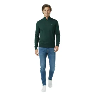 Jack Wills - Pullover für Herren, Weiter Stehkragen (Kiefer meliert)