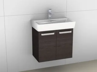 Artiqua 413 Waschtischunterschrank für Renova Compact 226160 Graphit Struktur quer, 413-WU2T-K122-70 413-WU2T-K122-7070-401