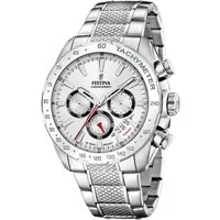 Festina Chronograph Timeless Chronograph F20668/1, Armbanduhr, Quarzuhr, Herrenuhr, Stoppfunktion, Edelstahlarmband