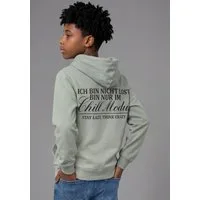 KIDSWORLD Kapuzensweatshirt Hoodie mit Spruch vorne und hinten Sweatshirt mit Sprüchedruck, Langarm, hüftbedeckend, mit Kängurutasche