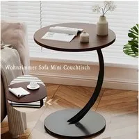Holz Lichter Beistelltisch Beistelltisch C-Form Kaffeetisch, Laptoptisch, Sofatisch, Couchtisch, C-Modell