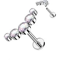 Taffstyle Piercing-Set Ohrpiercing Helix Daith Bogen Kristalle Chirurgenstahl Cartilage (Tragus Helix Rook Lobe Daith Conch Orbital Snug Ohrring Piercing), Stecker Knorpel Helix Innengewinde Ohrpiercing Knorpel Ohr Piercing
