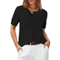 Arach&Cloz Strickjacke Damen Kurzarm Cardigan, leichte Sommeroberteile Leichte Strickjacke mit kurzen Ärmeln