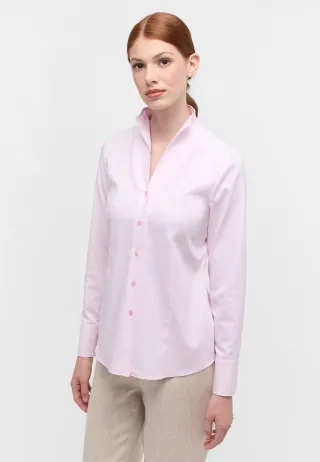 ETERNA - Bluse Jacquard Langarm rosa - Gr. - 44/Langarm
