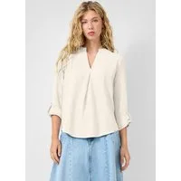 QS Langarmbluse Bluse Bluse mit Turn-up