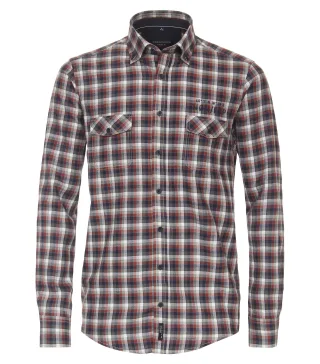 CASAMODA - Flanellhemd braun - Gr. - XL