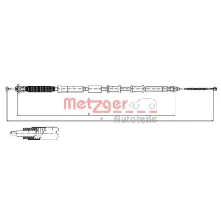 Metzger Handbremsseil hinten links Fiat Grande Punto