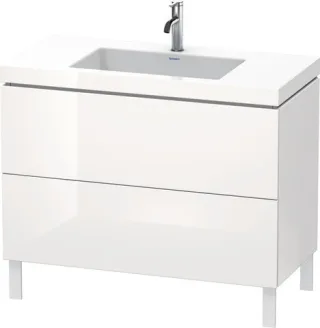 Duravit L-Cube c-bonded Set bodenstehend Weiß Hochglanz 1000x480x698 mm - LC6938O2222 LC6938O2222