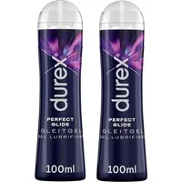 durex Gleitgel Perfect Glide (2 x 100ml), Doppelpack, 2-tlg., für besonders lange Gleitfähigkeit
